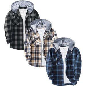 NEW Men's 2 Pack Flannel Hoodies